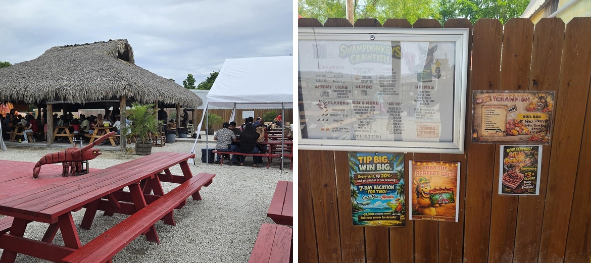 Swamp Donkey's Seafood Menu